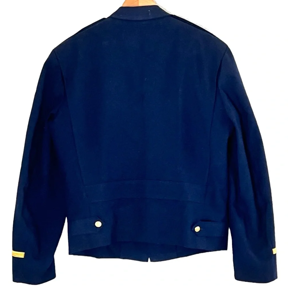 Vintage 1971 Men’s Military Uniform Jacket wool zip front size large